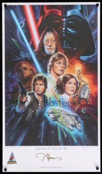 8d160 STAR WARS CELEBRATION IV signed 21x36 art print '07 by John Alvin, from last signing session!