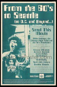 8d495 STEAL THIS MOVIE 11x17 special '00 images of Abbie Hoffman, the Chicago Eight Trial!
