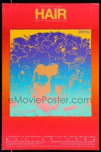 8d117 HAIR 24x36 stage poster '88 wonderful colorful art by Peter Max!