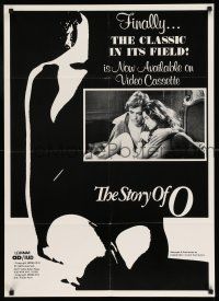 8d810 STORY OF O 24x34 video poster R81 Histoire d'O, Udo Kier, x-rated, sexy Corinne Clery!