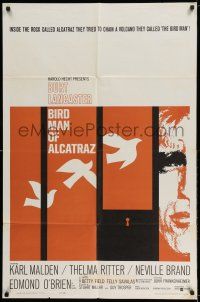 8f072 BIRDMAN OF ALCATRAZ 1sh '62 Burt Lancaster in John Frankenheimer's prison classic!
