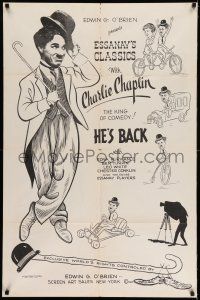 8f244 ESSANAY-CHAPLIN REVUE OF 1916 1sh R60 Essany's Classics, great artwork of Charlie!