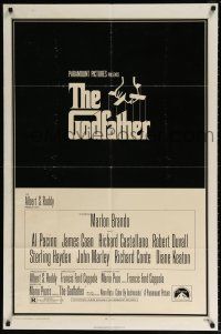 8f337 GODFATHER 1sh '72 Francis Ford Coppola crime classic, it's now a movie!