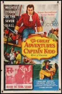 8f349 GREAT ADVENTURES OF CAPTAIN KIDD chapter 12 1sh '53 pirates, swashbuckling super-serial!