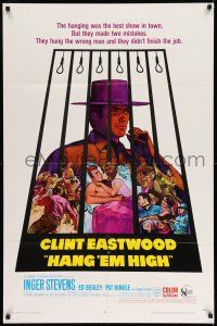8f374 HANG 'EM HIGH 1sh '68 Clint Eastwood, they hung the wrong man & didn't finish the job!
