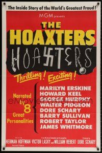8f401 HOAXTERS 1sh '53 Cold War propaganda movie, the inside story of the world's greatest fraud!
