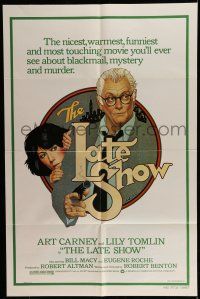 8f499 LATE SHOW 1sh '77 great Richard Amsel artwork of Art Carney & Lily Tomlin!