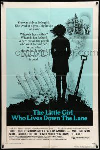 8f511 LITTLE GIRL WHO LIVES DOWN THE LANE 1sh '77 very young Jodie Foster, enveloped by fear!