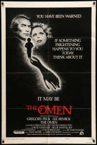 8f610 OMEN style F 1sh '76 Gregory Peck, Lee Remick, Satanic horror, you've been warned!