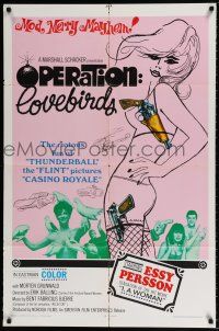 8f617 OPERATION LOVEBIRDS 1sh '67 very sexy Essy Persson!