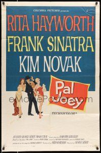 8f628 PAL JOEY 1sh '57 Maurice Thomas art of Frank Sinatra, sexy Rita Hayworth & Kim Novak!