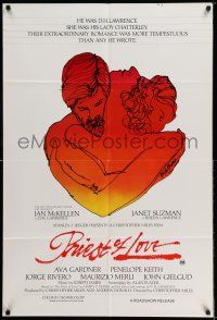 8f666 PRIEST OF LOVE int'l 1sh '81 Ian McKellen as D.H. Lawrence, Janet Suzman, Brown art!