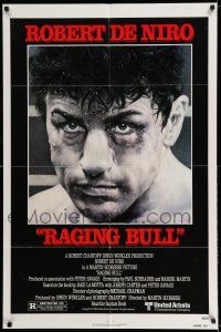 8f682 RAGING BULL 1sh '80 Martin Scorsese, Kunio Hagio art of boxer Robert De Niro!