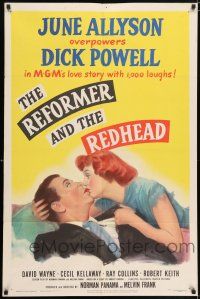 8f696 REFORMER & THE REDHEAD 1sh '50 June Allyson overpowers Dick Powell with 1000 laughs!