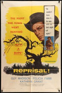 8f701 REPRISAL 1sh '56 Guy Madison, Felicia Farr, the town went hunting with a rope!