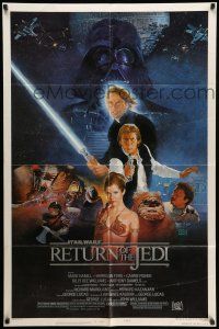 8f705 RETURN OF THE JEDI NSS style B 1sh '83 George Lucas classic, great cast montage by Sano!