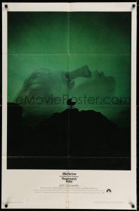 8f728 ROSEMARY'S BABY 1sh '68 Roman Polanski, Mia Farrow, different upside-down cross image!