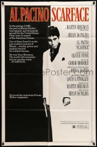 8f746 SCARFACE 1sh '83 full-length Al Pacino as Tony Montana, Brian De Palma, Oliver Stone