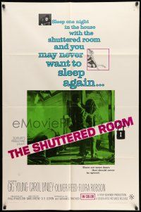 8f785 SHUTTERED ROOM 1sh '68 Gig Young, Carol Lynley, what's inside must never be seen!