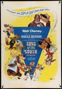 8f812 SONG OF THE SOUTH 1sh R56 Walt Disney, Uncle Remus, Br'er Rabbit & Br'er Bear!