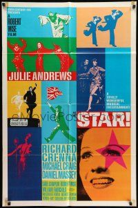 8f827 STAR int'l 1sh '68 Julie Andrews, Robert Wise, Richard Crenna, Daniel Massey, cool artwork!