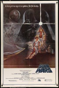 8f832 STAR WARS style A 2nd printing 1sh '77 George Lucas classic sci-fi epic, art by Tom Jung!