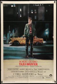8f874 TAXI DRIVER 1sh '76 classic Peellaert art of Robert De Niro, directed by Martin Scorsese!