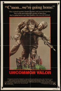 8f924 UNCOMMON VALOR 1sh '83 Gene Hackman, Fred Ward, Robert Stack, Vietnam War!