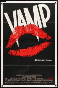 8f934 VAMP 1sh '86 great kissing vampire lips image, the first kiss could be your last!