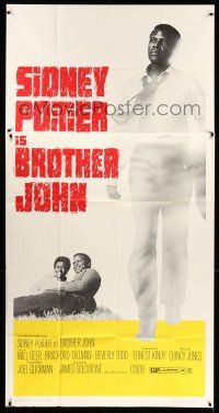 8g631 BROTHER JOHN 3sh '71 great huge full-length image of angelic Sidney Poitier!