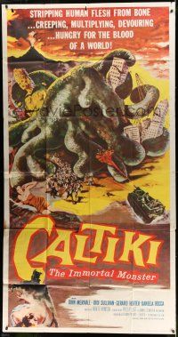 8g635 CALTIKI THE IMMORTAL MONSTER 3sh '60 Caltiki - il monstro immortale, cool art of creature!