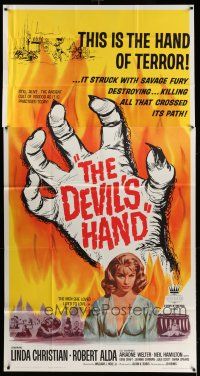 8g663 DEVIL'S HAND 3sh '61 wild voodoo horror, it killed all that crossed its path, cool art!