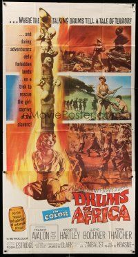 8g671 DRUMS OF AFRICA 3sh '63 Frankie Avalon has daring adventures in a forbidden land, cool art!
