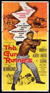 8g716 GUN RUNNERS 3sh '58 Audie Murphy, directed by Don Siegel, written by Ernest Hemingway!