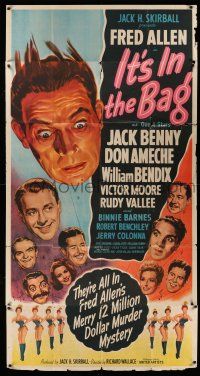 8g745 IT'S IN THE BAG 3sh '45 Fred Allen, Jack Benny, Don Ameche, Rudy Vallee, murder mystery!