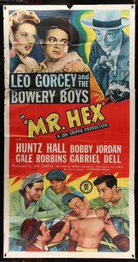 8g792 MR HEX 3sh '46 great image of boxer Huntz Hall with Leo Gorcey & The Bowery Boys!