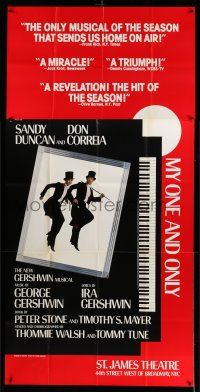 8g797 MY ONE & ONLY stage play 3sh '83 George & Ira Gershwin, Broadway, great Fraver & Duncan art!