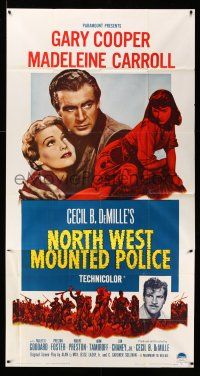 8g805 NORTH WEST MOUNTED POLICE 3sh R58 Cecil B. DeMille, Gary Cooper, Madeleine Carroll