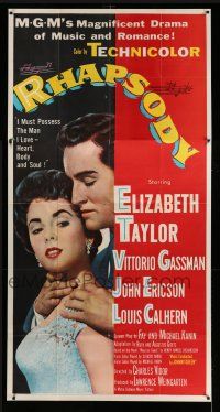8g851 RHAPSODY 3sh '54 Elizabeth Taylor must possess Vittorio Gassman, heart, body & soul!