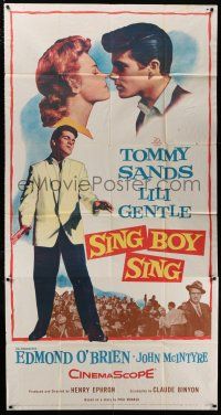 8g886 SING BOY SING 3sh '58 romantic close up of Tommy Sands & Lili Gentle, rock & roll!