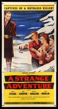 8g903 STRANGE ADVENTURE 3sh '56 they're captives of a ruthless killer in the High Sierras!