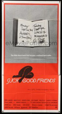 8g907 SUCH GOOD FRIENDS int'l 3sh '72 Otto Preminger, image of little black book, Saul Bass art!