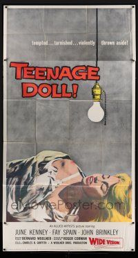 8g918 TEENAGE DOLL 3sh '57 sexy Fay Spain, a tempted & tarnished bad girl violently thrown aside!