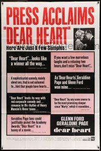 8g280 DEAR HEART 40x60 '65 here are just a few samples of how the press acclaims the movie!