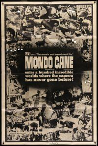 8g287 MONDO CANE 40x60 '63 classic early Italian documentary of human oddities!