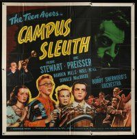 8g375 CAMPUS SLEUTH 6sh '48 Freddie Stewart, June Preisser & The Teen Agers solving the case, rare!