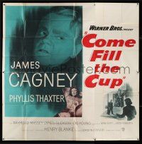 8g383 COME FILL THE CUP 6sh '51 different image of alcoholic James Cagney & sexy Phyllis Thaxter!