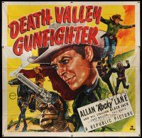 8g390 DEATH VALLEY GUNFIGHTER 6sh '49 great art of cowboy Allan Rocky Lane with smoking gun, rare!