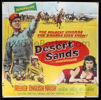 8g393 DESERT SANDS 6sh '55 Ralph Meeker, Marla English, wildest charge the Sahara ever knew, RARE!