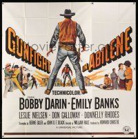8g422 GUNFIGHT IN ABILENE 6sh '67 cool artwork of cowboy Bobby Darin in a showdown, rare!
